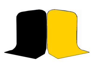 Фон Grifon 1,5х3 метра Чёрный и Жёлтый