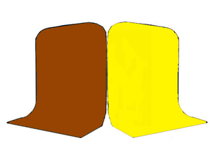 Фон Grifon 1,5х3 метра Коричневый и Жёлтый