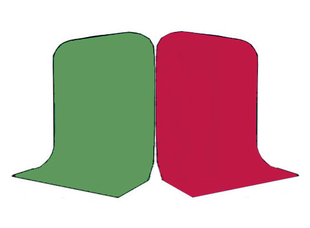 Фон Grifon 1,5х3 метра Зелёный и Рубиновый