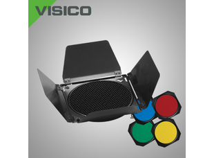 Шторки на рефлектор Visico BD-200 с сотой и цветными фильтрами