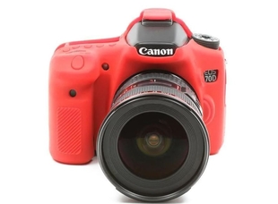 Силиконовый чехол для фотоаппарата Canon EOS 70D (цвет красный)