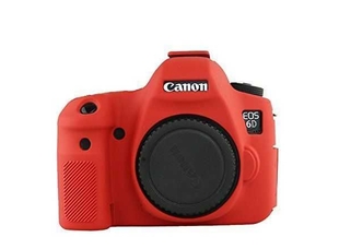  Силиконовый чехол для фотоаппарата Canon EOS 6D (цвет красный)