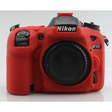 Силиконовый чехол для фотоаппарата Nikon D7100/D7200 (цвет красный)