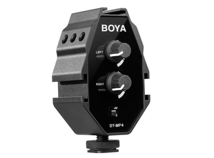 Boya BY-MP4 Двухканальный аудио адаптер(микшер)