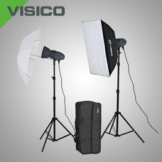Комплект импульсного света Visico VL PLUS 200 Softbox/Umbrella kit с сумкой