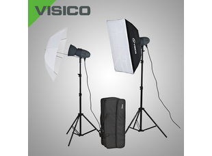 Комплект импульсного света Visico VL PLUS 200 Softbox/Umbrella kit с сумкой